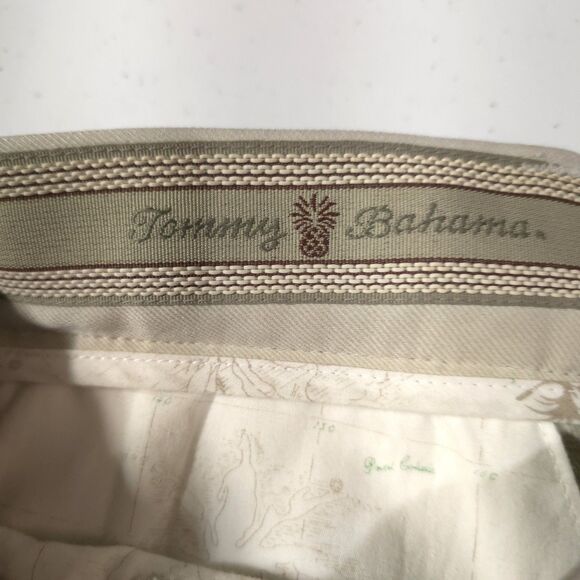 TommyBahama Silk Khaki Dress Pants 34x31 Beach Wedding Boho Preppy Old Money - Picture 11 of 16